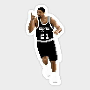 Tim Duncan Pixel Running Sticker